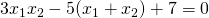3x_1x_2-5(x_1+x_2)+7=0