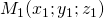 M_1(x_1;y_1;z_1)